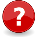 Emblem question red icon
