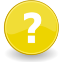 Emblem question yellow icon