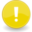 Emblem important yellow icon 64x64