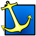 Anchor over background icon