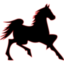 Animals horse flame outline icon