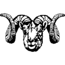 Animals ram dall sheep ram stylized icon