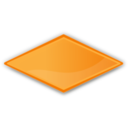 Diamond orange icon