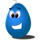 Food egg blue icon