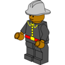 People block figure fireman icon