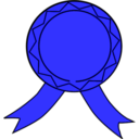 Ribbon blue icon
