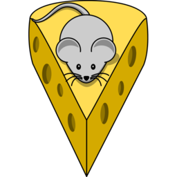 Animals mouse on top of cheese icon 256x256