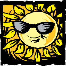 Sun wearing shades icon 256x256