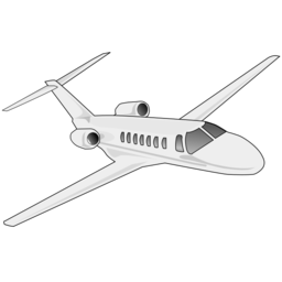 Transportation plane business jet icon 256x256