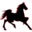 Animals horse flame outline icon 32x32