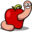 Food apple worm icon 32x32