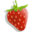 Food strawberry with light shadow icon 32x32