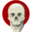 Human skull icon 32x32