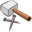 Tools hammer and nails icon 32x32