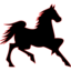 Animals horse flame outline icon 64x64