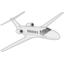 Transportation plane business jet icon 64x64