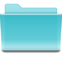 Folder cyan icon 256x256