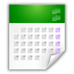 Text calendar icon 256x256