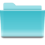 Folder cyan icon 64x64