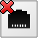 Network ethernet disconnected icon