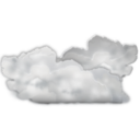 Weather many clouds icon