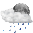 Weather showers scattered night icon