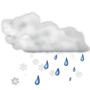 Weather snow rain icon