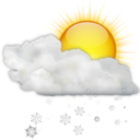 Weather snow scattered day icon