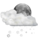 Weather snow scattered night icon