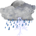 Weather storm night icon