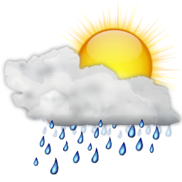 Weather showers day icon 256x256
