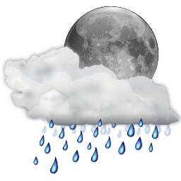 Weather showers night icon 256x256