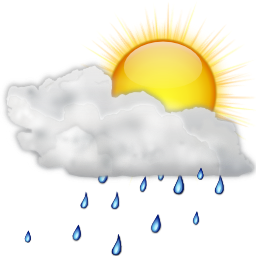 Weather showers scattered day icon 256x256