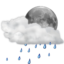 Weather showers scattered night icon 256x256