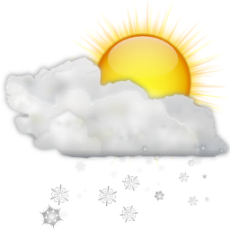 Weather snow scattered day icon 256x256