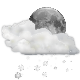 Weather snow scattered night icon 256x256