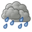 Weather showers scattered icon 32x32