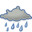 Weather showers scattered icon 32x32