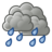Weather showers scattered icon 48x48