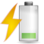 Battery charging caution icon 64x64