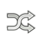 Media playlist shuffle icon 64x64