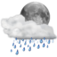 Weather showers night icon 64x64