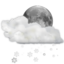 Weather snow scattered night icon 64x64