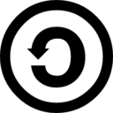 Licenses cc sa share alike icon