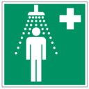 Pictogram din safety shower icon
