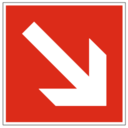 Pictogram din direction down right icon