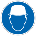 Pictogram din head protection icon