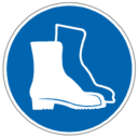 Pictogram din foot protection icon