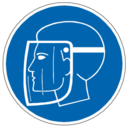 Pictogram din face protection icon