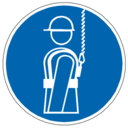 Pictogram din fall prefention gear icon